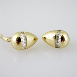 E2126 Earrings Aretes Zircon Stone 14K Real Color