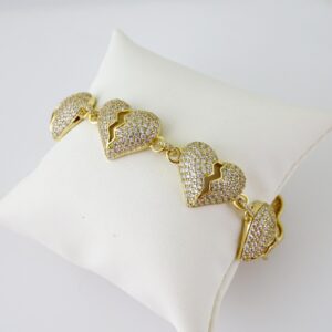 B1706 Bracelet  Pulseras  Zircon Stone  14K Real Color
