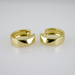 E2609 Earrings  Aretes  Plain  14K Real Color