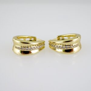 E2616 Earrings  Aretes  Zircon Stone  14K Real Color