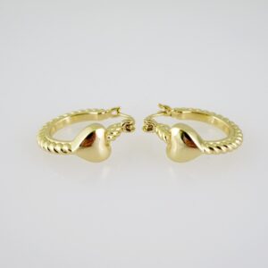E2617 Earrings  Aretes  Plain  14K Real Color