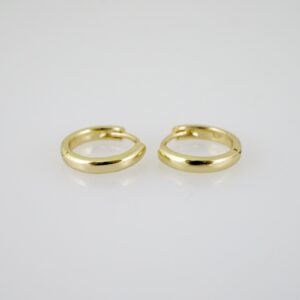 E2142 Earrings  Aretes  Plain  14K Real Color