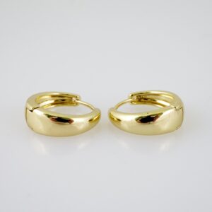 E2143 Earrings  Aretes  Plain  14K Real Color