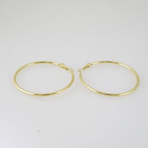 E2145 Earrings  Aretes  Plain  14K Real Color