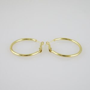 E2147 Earrings  Aretes  Plain  14K Real Color