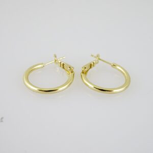 E2149 Earrings  Aretes  Plain  14K Real Color