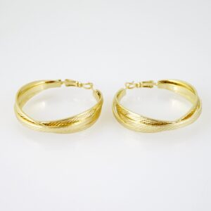 E2622 Earrings  Aretes  Plain  14K Real Color