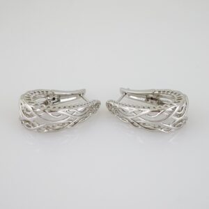 E2155 Earrings  Aretes  Zircon Stone  Silver Color