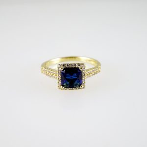 R842 RING – ANILLO – Zircon Stone – 14K Real Color