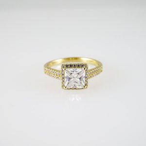 R843 RING – ANILLO – Zircon Stone – 14K Real Color