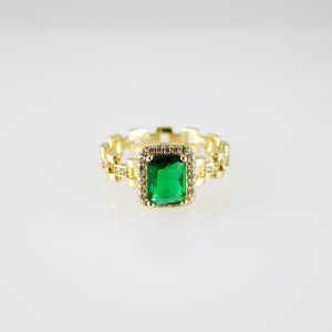 R844 RING – ANILLO – Zircon Stone – 14K Real Color