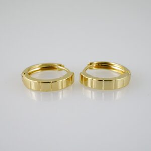 E2627 Earrings  Aretes -Plain  14K Real Color
