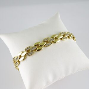 B1728 Bracelet  Pulseras  Zircon Stone  14K Real Color