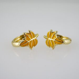 E2631 Earrings  Aretes -Plain  14K Real Color
