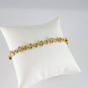 B1730 Bracelet  Pulseras  Zircon Stone  14K Real Color