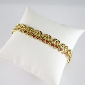 B1731 Bracelet  Pulseras  Zircon Stone  14K Real Color