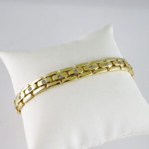 B1732 Bracelet  Pulseras  Zircon Stone  14K Real Color