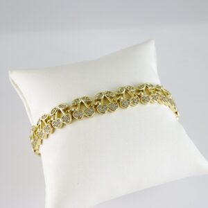 B1735 Bracelet  Pulseras  Zircon Stone  14K Real Color