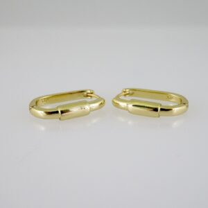 E2636 Earrings  Aretes -Plain  14K Real Color