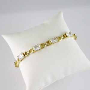 B1736 Bracelet  Pulseras  Zircon Stone  14K Real Color