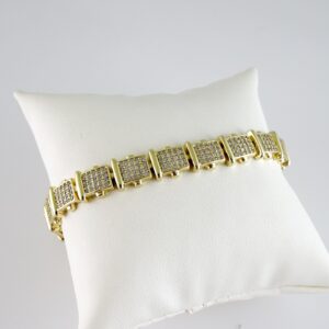 B1738 Bracelet  Pulseras  Zircon Stone  14K Real Color