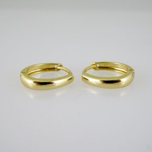 E2640 Earrings  Aretes -Plain  14K Real Color