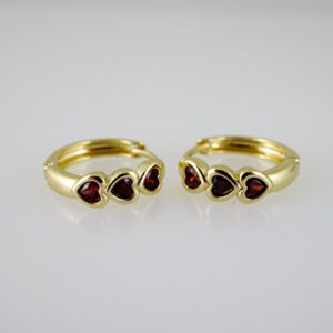 E2647 Earrings  Aretes -Plain  14K Real Color