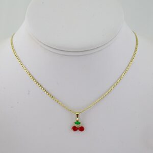 SET1806  Cadenas & Colgantes  Chain  Pendants  Zircon Stone  14K Real Color  2mmX45cm