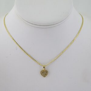 SET1810 Cadenas & Colgantes  Chain  Pendants  Zircon Stone  14K Real Color  2mmX45cm