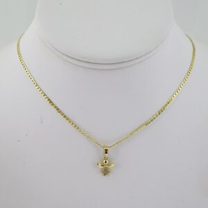 SET1811 Cadenas & Colgantes  Chain  Pendants  Zircon Stone  14K Real Color  2mmX45cm