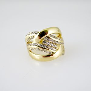R850 RING – ANILLO – Zircon Stone – 14K Real Color