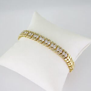 B1741 Bracelet  Pulseras  Zircon Stone  14K Real Color