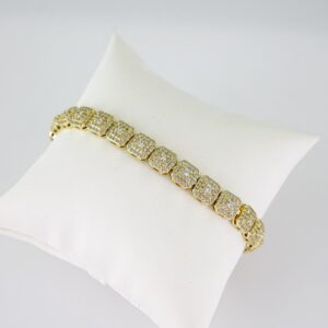 B1742 Bracelet  Pulseras  Zircon Stone  14K Real Color