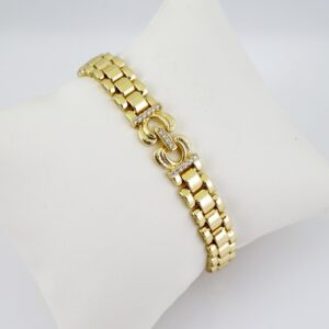 B1710 Bracelet  Pulseras  Zircon Stone  14K Real Color