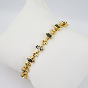 B1712 Bracelet  Pulseras  Zircon Stone  14K Real Color