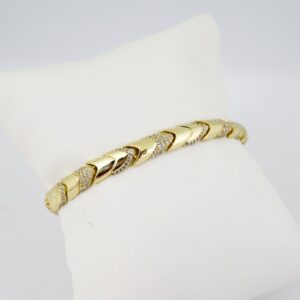 B1713 Bracelet  Pulseras  Zircon Stone  14K Real Color