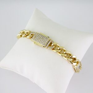 B1747 Bracelet  Pulseras  Zircon Stone  14K Real Color
