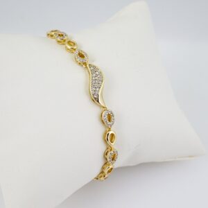 B1715 Bracelet  Pulseras  Zircon Stone  14K Real Color