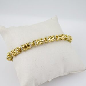 B1720 Bracelet  Pulseras  Zircon Stone  14K Real Color