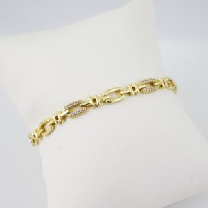 B1721 Bracelet  Pulseras  Zircon Stone  14K Real Color