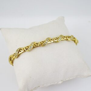B1722 Bracelet  Pulseras  Zircon Stone  14K Real Color
