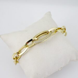 B1723 Bracelet  Pulseras  Zircon Stone  14K Real Color