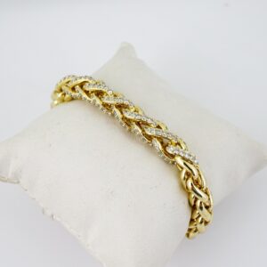 B1725 Bracelet  Pulseras  Zircon Stone  14K Real Color