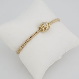 Bracelets Woman/ Manillas Mujer/ 14K Real Color 14K Real Color/ One Charms 3mm M0010