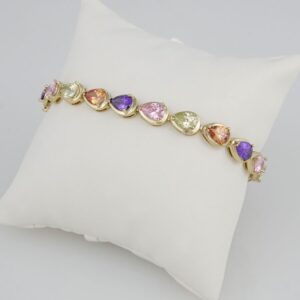Bangles Woman/Pulsos Dama/ MultiColor Zircon Stone/  14K Real Color /M0037
