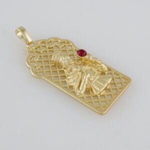 Pendants / Colgante/ 14K Real Color/ Sandblasting Pendants / P0025-1