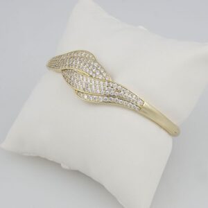 Bangles Woman/Pulsos Dama/  Zircon Stone/  14K Real Color /P0053