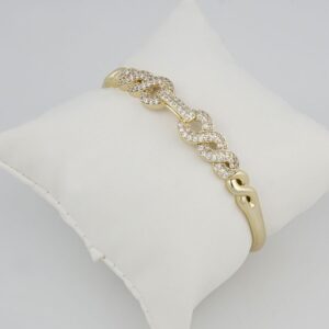 Bangles Woman/Pulsos Dama/  Zircon Stone/  14K Real Color /P0057