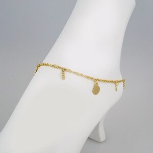 A0038 Anklets  Tobilleras  14k Gold Plated