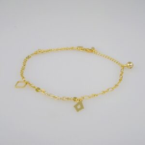 A0043 Anklets  Tobilleras  14k Gold Plated